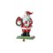 Contemporary Home Living 11.25" Santa Claus Christmas Stocking Holder with Wreath and Gift